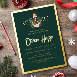 Invitation En Aluminium Fête de Noël Open House