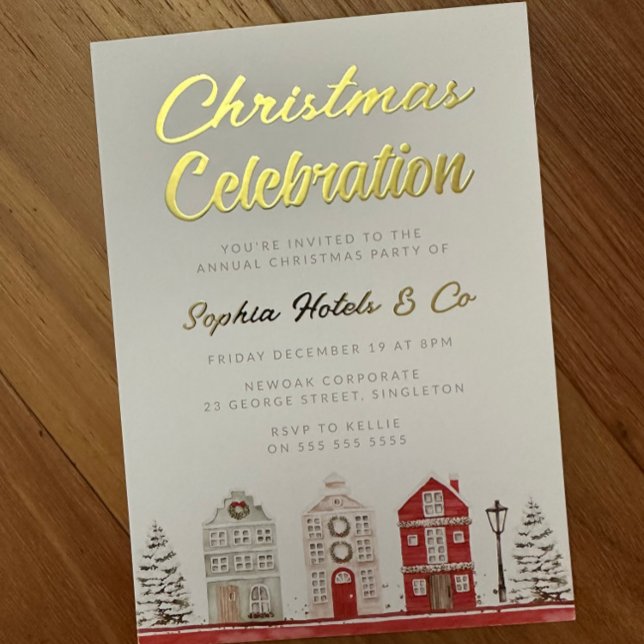 Invitation En Aluminium Fête de Noël populaire moderne (Créateur téléchargé)
