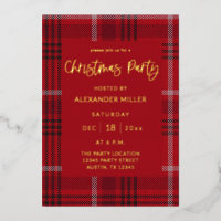 Fête de Noël Red Plaid Flannel