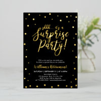 Fête de retraite surprise avec confettis dorés