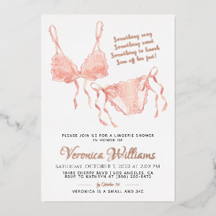 Invitation En Aluminium Fête des mariées Lingerie Blush