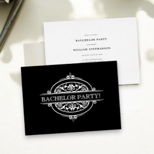 Invitation En Aluminium fête moderne minimale pour célibataire