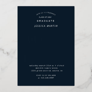 Invitation En Aluminium fête photographique de graduation en pandémie
