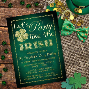 Invitation En Aluminium Fêtez comme les Irlandais la fête de la Saint-Patr