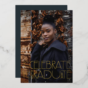Invitation En Aluminium Fêtons la Graduate 2023 Bold Graduation