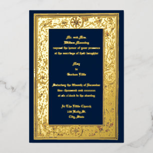 Invitation En Aluminium Feuillage et Baies de l'Ère Victorienne par Anton 