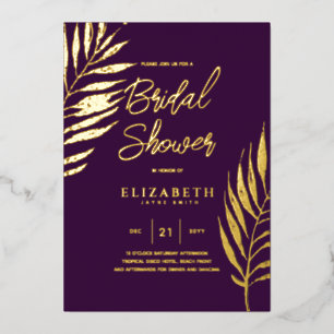 Invitation En Aluminium Feuilles d'or de la FÊTE DES MARIÉES de disco trop