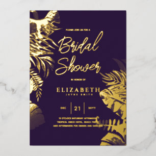 Invitation En Aluminium Feuilles d'or de la FÊTE DES MARIÉES de disco trop