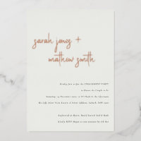 Fiançailles de script noir moderne minimaliste