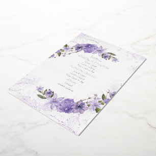 Invitation En Aluminium Fiche détaillée du Mariage floral pourpre