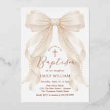 Fille au noeud de perles Baptême