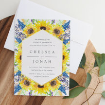 Fleurs Aquarelle Tournesol Mariage Floral