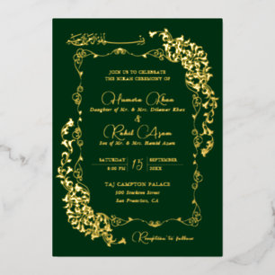 Invitation En Aluminium Fleurs botaniques artistiques de Paisley pour mari
