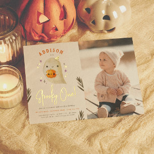 Invitation En Aluminium Foil Éffrayant Un Halloween photo premier annivers