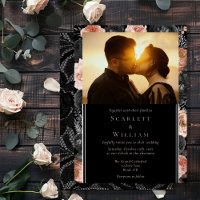FOIL Gothic Vintage noir classique Mariage photo