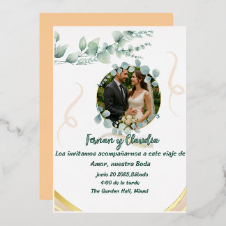 Invitation En Aluminium  Foil invitacion de ensueno Boda