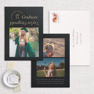Invitation En Aluminium Foil Moderne minimal tendance Photo Grad Faire-par