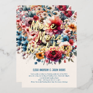 Invitation En Aluminium FOIL More est plus Maximaliste Mariage Floral Thèm