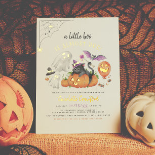 Invitation En Aluminium Foil Pressé   Un petit Boo Baby Shower Halloween