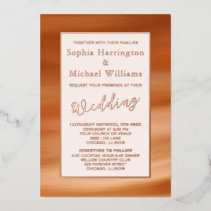 Invitation En Aluminium Foil Terracotta Boho Editable Modèle Automne