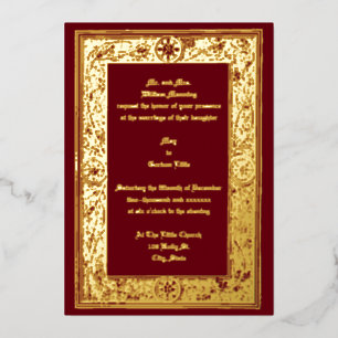 Invitation En Aluminium Folithe et baies de l'époque victorienne par Anton