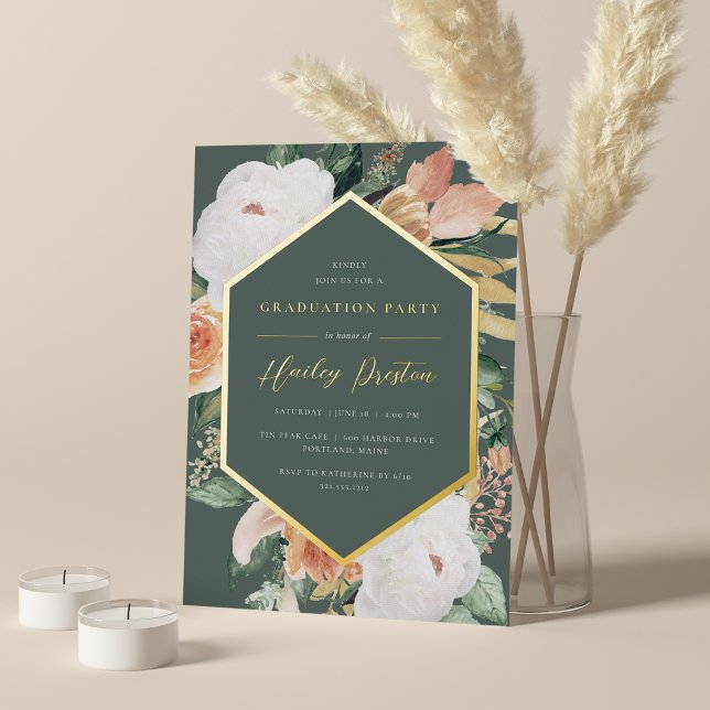 Invitation En Aluminium Forêt | Desert Floral Graduation Party (Créateur téléchargé)