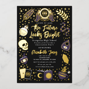 Invitation En Aluminium Fortune Teller Future Witchy Graduation Party