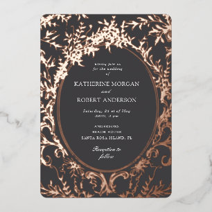 Invitation En Aluminium Français Vintage Élégant Mariage Floral