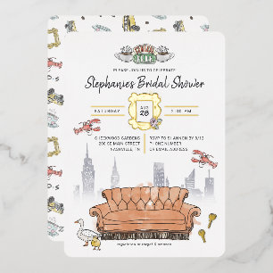 Invitation En Aluminium FRIENDS™   Café Central Perk Aquarelle Enterrement
