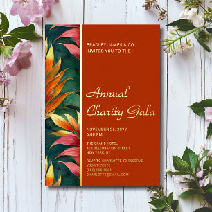 Invitation En Aluminium Gala de la soirée d'événement de charité florale b