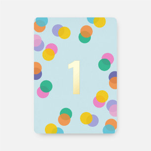 Invitation En Aluminium Garçon premier anniversaire Confetti bleu et or