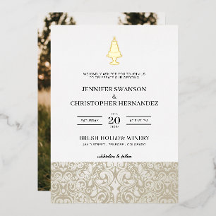 Invitation En Aluminium Gâteau mariage