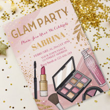glam maquillage fête d'anniversaire blush rose