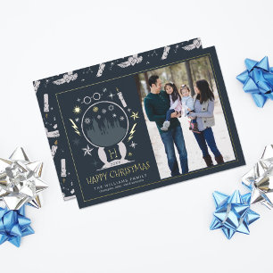 Invitation En Aluminium Globe de neige HOGWARTS™   Joyeux Noël