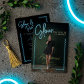 Invitation En Aluminium Glow The Future is Bright Fun Blue Neon Graduation