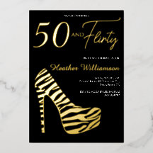 Gold Foil Fifty and Fabulous 50th Birthday Party 