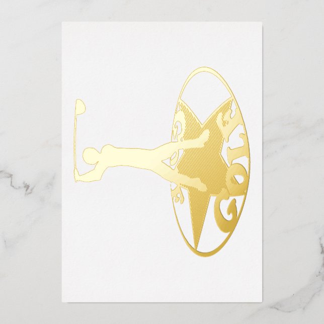 Invitation En Aluminium Golf - un jeu merveilleux (Recto)