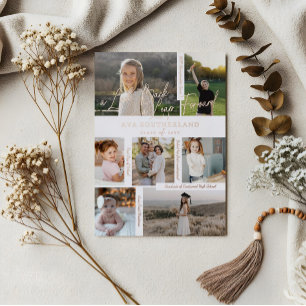 Invitation En Aluminium Grad Alors & Maintenant Photo & Faits saillants Fa