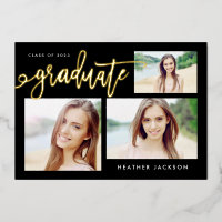 Graduate 2022 Trendy 3 Photo Collage Party