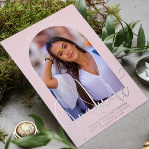 Invitation En Aluminium Graduate Classe De Graduation Arch Photo Argent