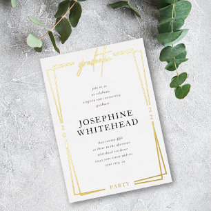 Invitation En Aluminium Graduation Parti moderne