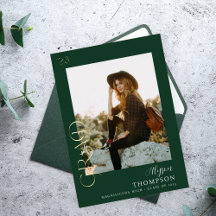 Graduation photo GRAD moderne - Green Foil