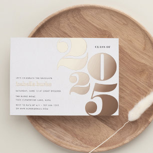 Invitation En Aluminium Grande Année Fête de fin d'études 2023