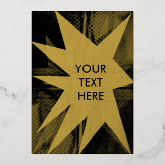 Invitation En Aluminium Gritty Golden Grunge Burst Exclusive