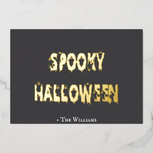 Invitation En Aluminium Halloween éffrayant avec de mignons fantômes