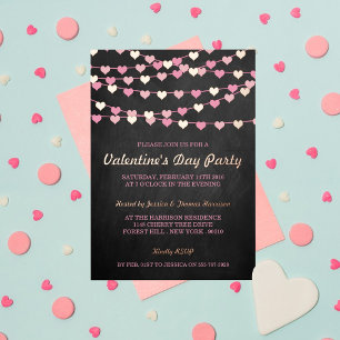 Invitation En Aluminium Hanging String Love Hearts Saint-Valentin