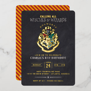 Invitation En Aluminium Harry Potter Cimier de Poudlard Chalkboard anniver