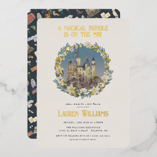 Invitation En Aluminium Harry Potter Fête de Naissance du Château Magiqu
