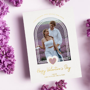 Invitation En Aluminium Heureuse Sainte-Valentin de coeur violet de l'effe
