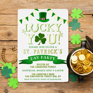 Invitation En Aluminium Heureux Toi ! Saint Patrick's Day Party Real